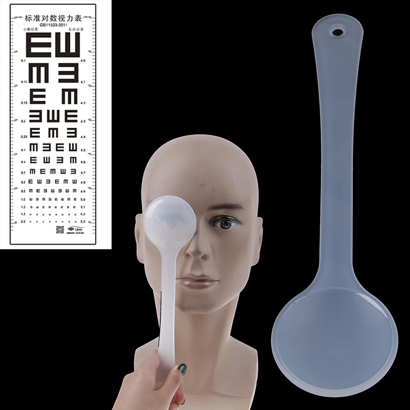 1PCS Eye Occluder Professional transparent/black Handheld Optometry Tool Eye Occluder Block Plate For Vision Test Eyesight Exam