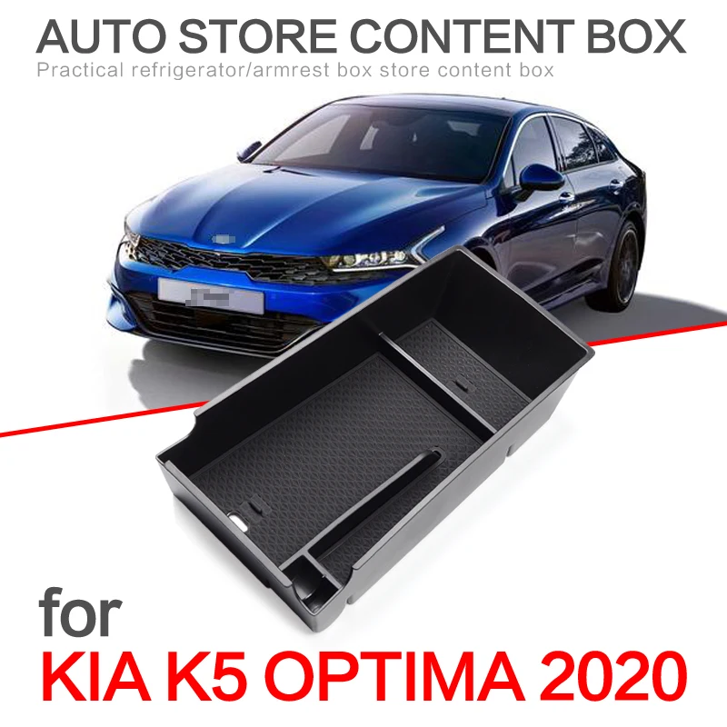 for KIA K5 Optima 2020 2021 GT Center Console Armrest Storage Box Tray Organizer Stowing Tidying Accessories