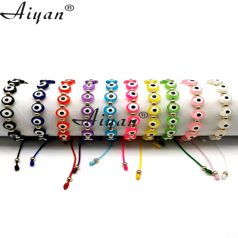 12Pieces 9MM Round Flat Resin Eyes Bracelets With Exorcism Protection Available In Variety Of Color  Hang Any Accessory You Like