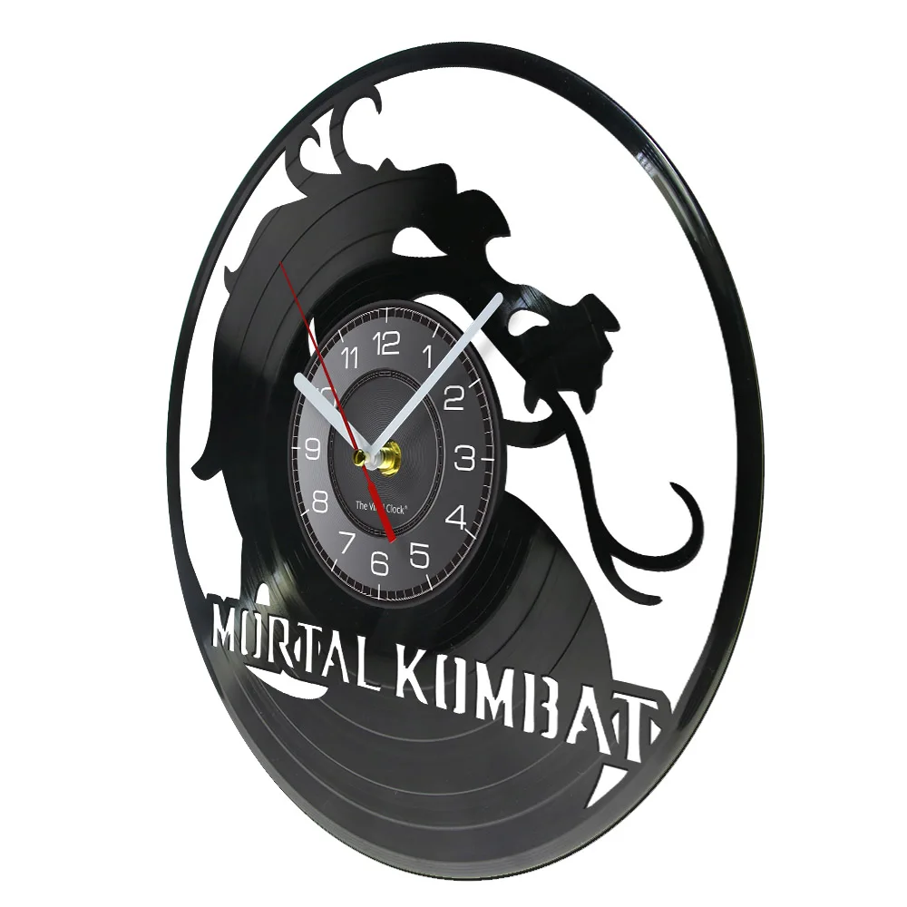 Evil Dragon Mythical Creature Modern Wall Clock Magic Fantasy Home Decor Vinyl Record Legend Vintage Music Handicraft Artwork