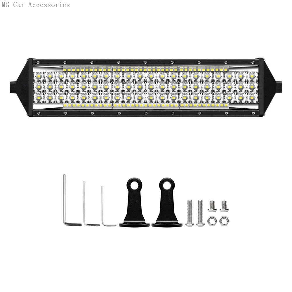 5-reihige LED-Lichtleiste 12 Zoll 264W Auto-Arbeitsscheinwerfer Flutlicht Fahrlicht für Offroad-Truck SUV ATV Traktor 4X4 LED-Leiste – Detail 13