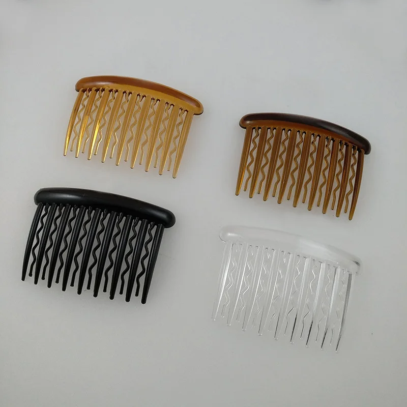 

20PCS 5.2cm*7.8cm 17teeth Plastic Hair Combs Clips Waved Teeth Side Comb Hairpin for Long Hairs Handmade DIY Hair Accessories