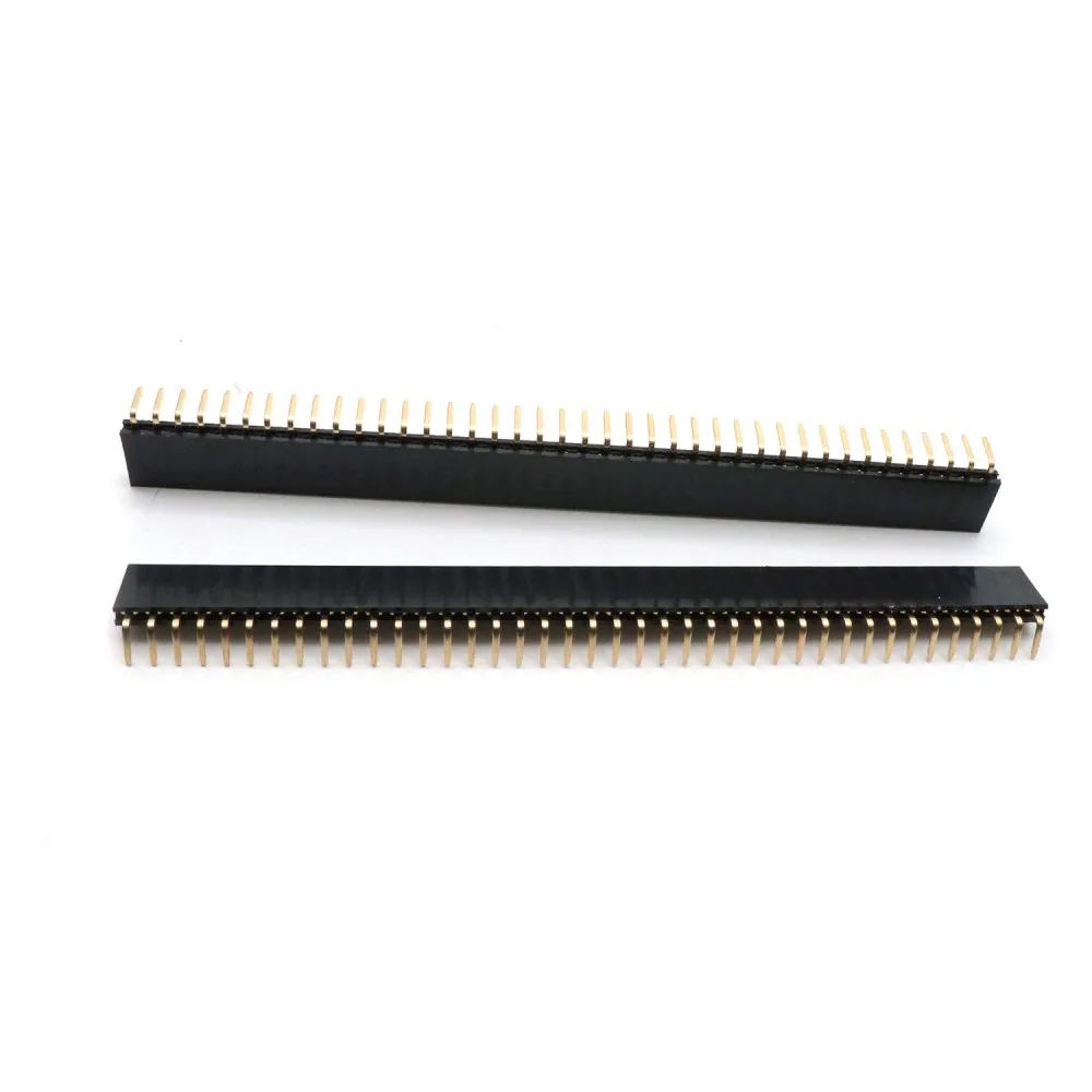 100PCS 1X40 Pin Single Row Right Angle Female Pin Header 2.54MM Pitch Strip Connector Socket
