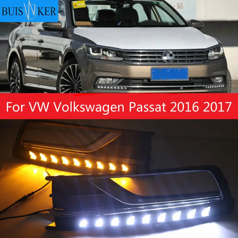

Super bright Waterproof car light DRL LED fog lamp Daytime Running Lights For VW Volkswagen Passat 2016 2017