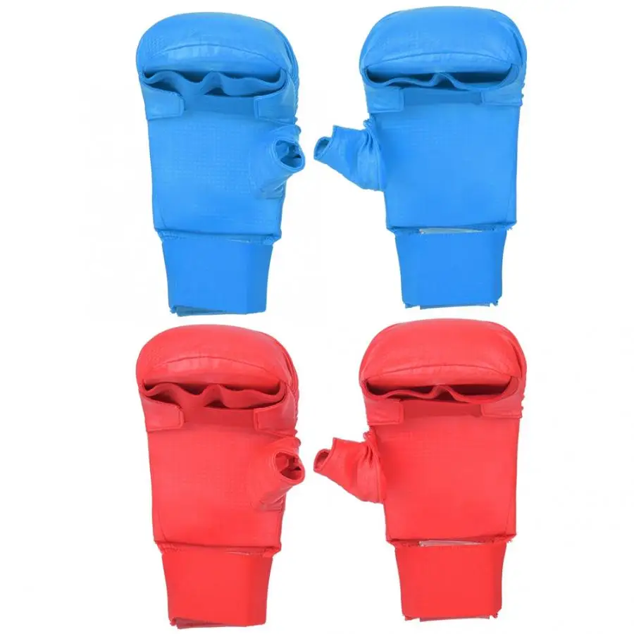 Un par de guantes de boxeo, Protector de manos para Karate con Protector de pulgar para artes marciales, juego deportivo, entrenamiento, seguridad de Karate