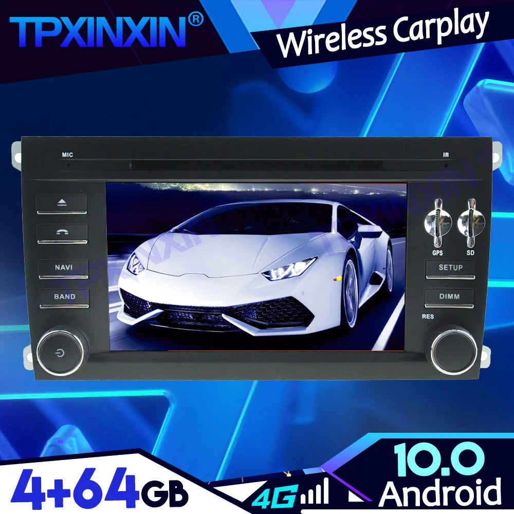 Android 10.0 PX6 4-64G IPS Carplay For Porsche Cayenne 2003-2010 DSP Tape Recoder Navigation GPS Auto Radio Multimedia Player