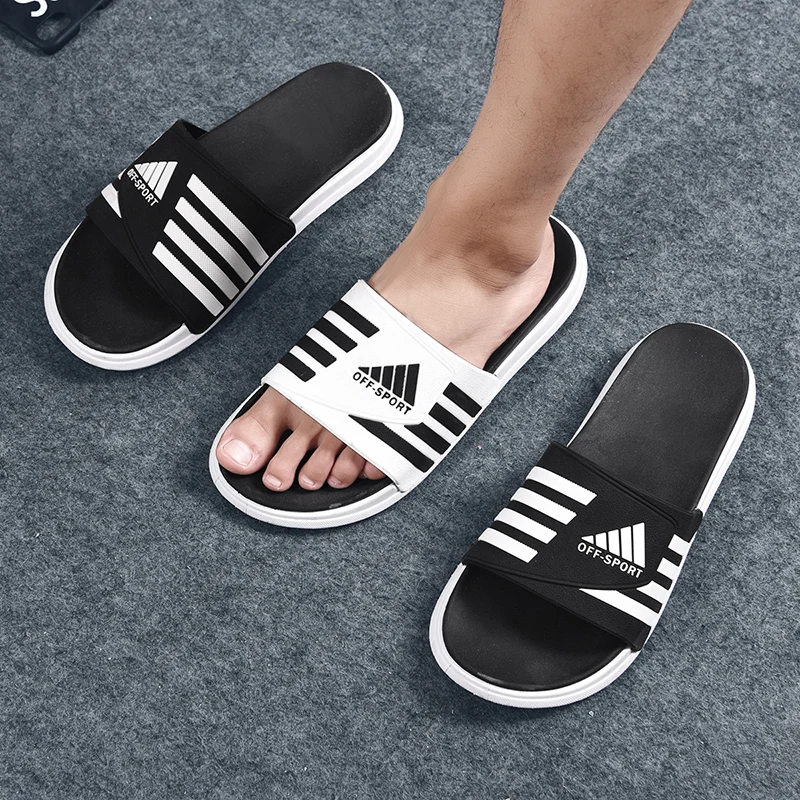 Summer Men Sandals Outdoor Comfortable Soft Thick Platform Slippers Unisex Indoor Bathroom Home Non-slip Slides Beach Slippers