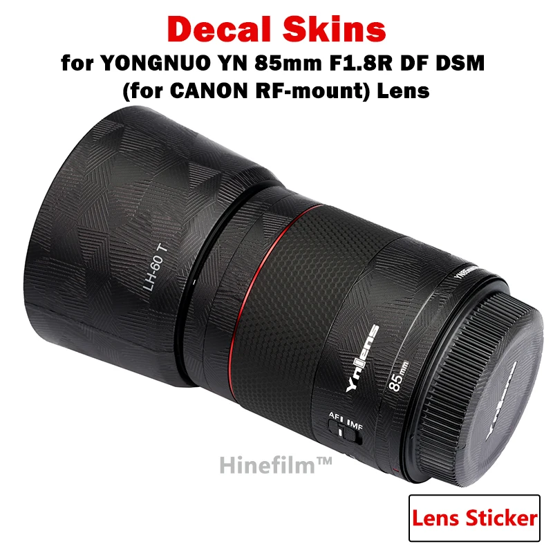 

85 f1.8R Lens Protective Cover Skin for YONGNUO YN85mm F1.8R DF DSM For Canon RF Mount Lens Decal Protector Cover Film