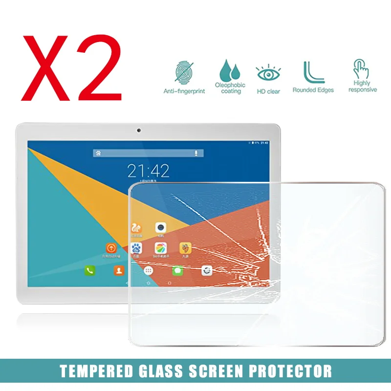 

2Pcs Tablet Tempered Glass Screen Protector Cover for Teclast 98 Octa-Core Full Coverage Anti-Scratch Explosion-Proof Screen