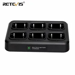 Nuovo caricatore rapido a sei vie a fila singola per Retevis RT8 RT81 RT82 RT87 RT50 RT83 Walkie Talkie/caricabatteria J9115S