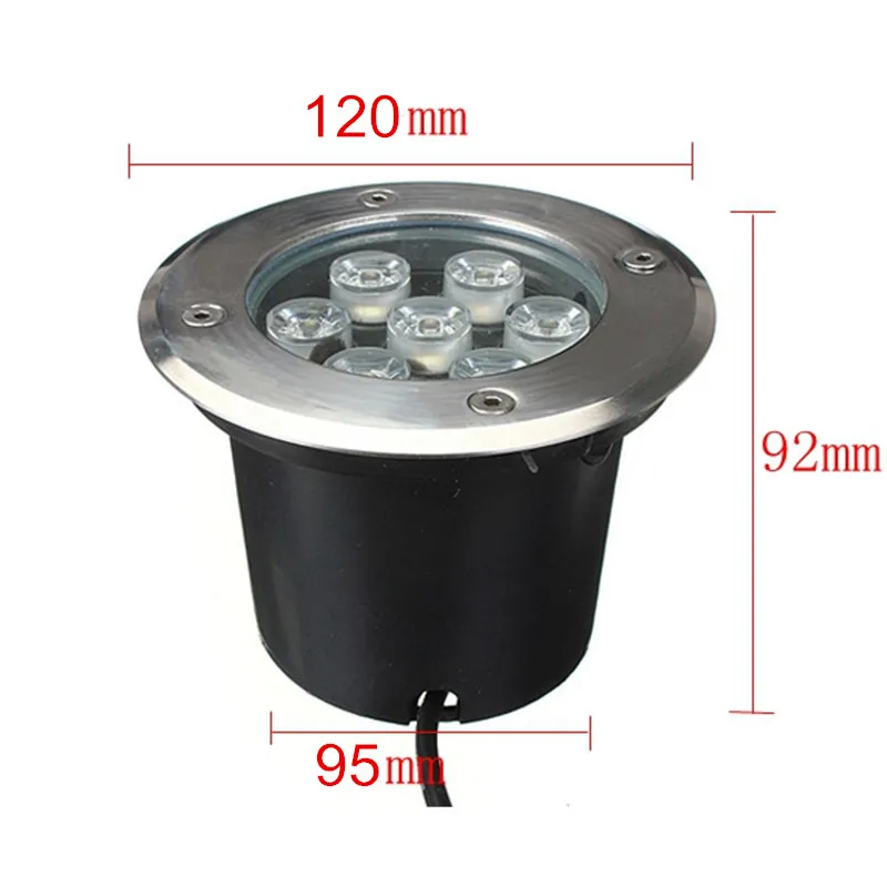 7w LED Outdoor Ground Garden Floor Underground Buried Lamp Spot Landscape Light DC12V / 85-265V