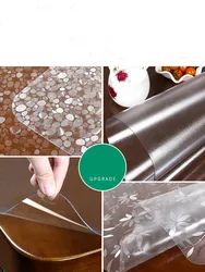 Tablecloth Silicone Waterproof Soft Glass Flexible Table Protection Placemats Soft Glass Tablecloth Transparency PVC Table Cloth