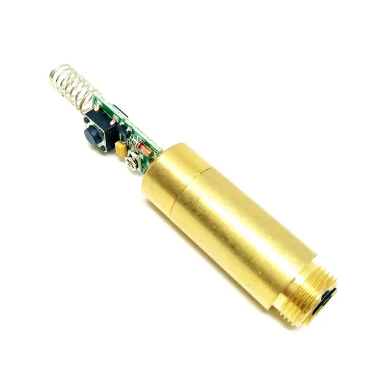 

Industrial/Lab Brass 532nm 50mW Green Laser Diode Module Dot / Line Beam 3V-3.7V with Spring & Driver