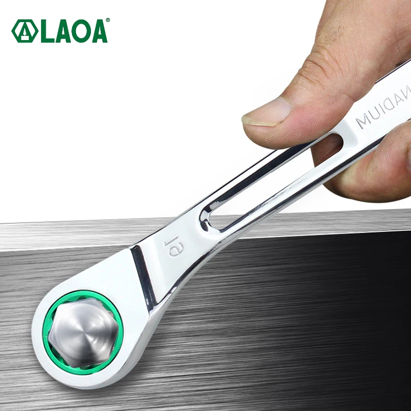 LAOA 72T Ratchet Combination Wrench CR-V Two-end Torque Gear Socket Wrench Professional  Car Repair  Hand Tools