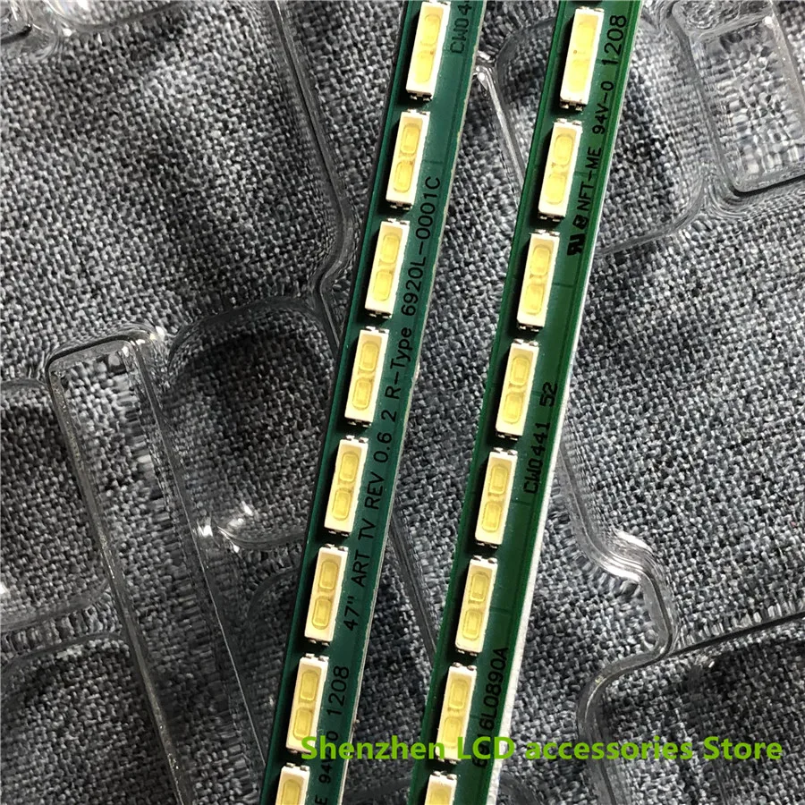 TV用LEDバックライトストリップ,47lm6600 led47x8100pde 47e800a,47 ''tv,6920l-0001C,6922l-0021a,lc470eug,pe f1,47'', 2ピース/ロット