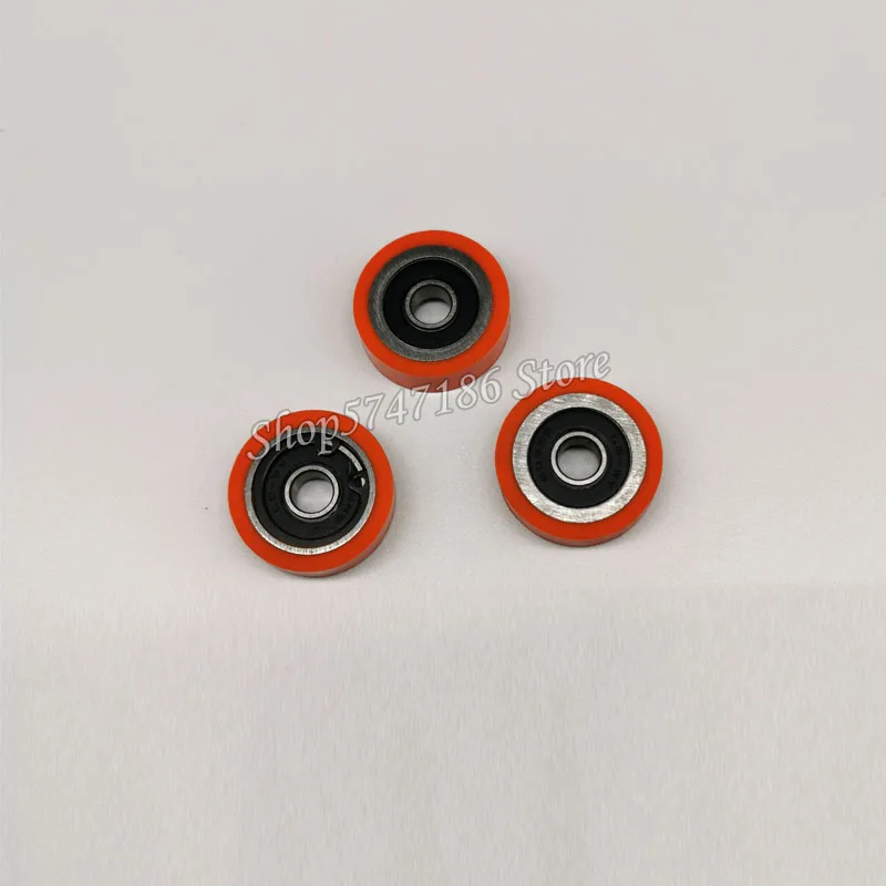 5PCS Rand Banding Maschine Tracking Rad 31*8 * 10PU Rad Profilierte Rad Flush Gummi Rad Holzbearbeitung Zubehör