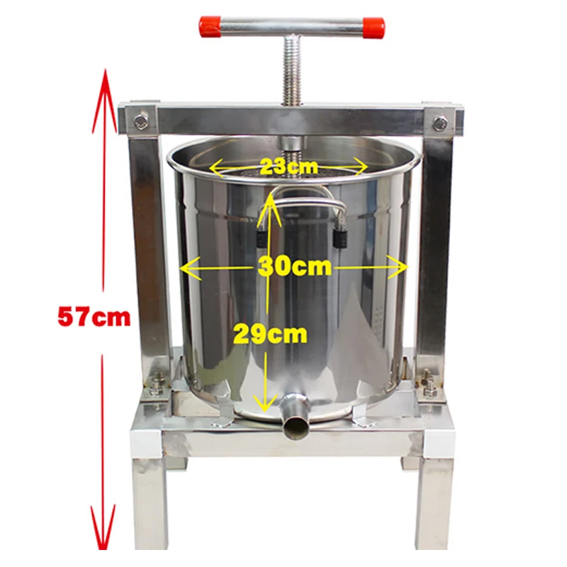 10L Manual Honey Press Machine Stainless Steel Beekeeping Equipment Tools Honey Paraffin Wax Press Machine Honey Rolling Mill