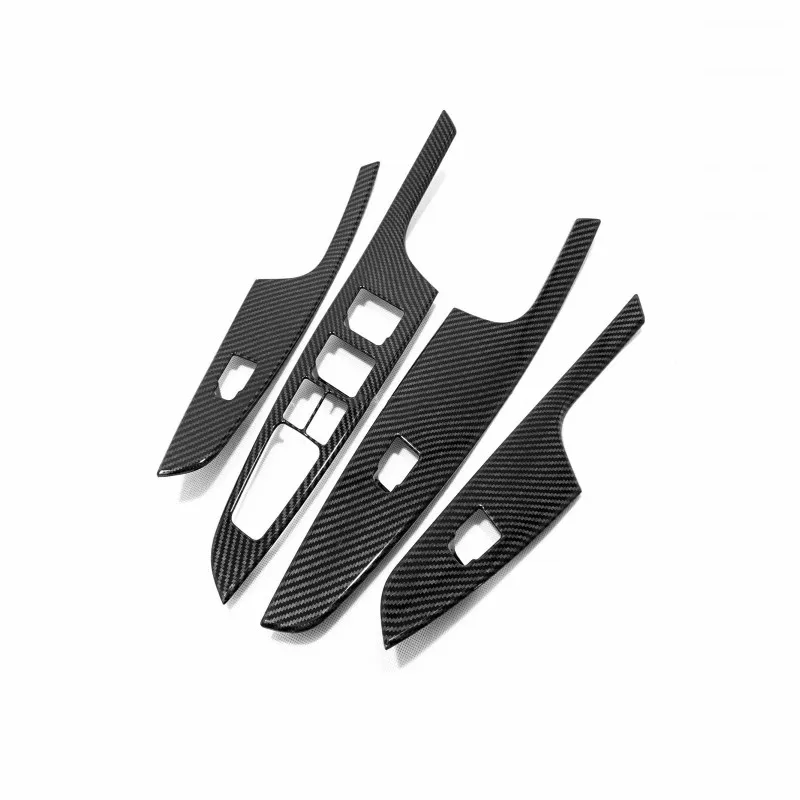 

Для Hyundai Tucson 2015-2018 2019 2020 наклейки из углеродного волокна для интерьера, кнопки переключателя оконного подъемника, панель переключателя, аксессуары для отделки