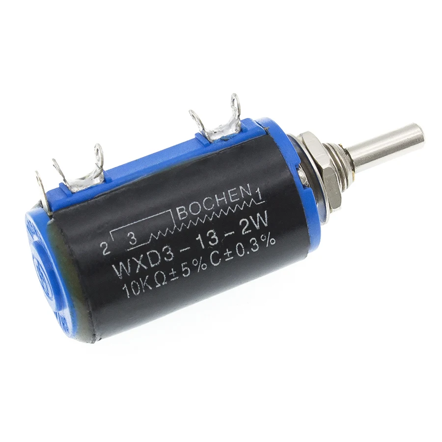 WXD3-13-2W Shaft Dia 100Ohm 1K 10K 100K 101 102 103 104 Ohm Rotary side Multiturn Potentiometer