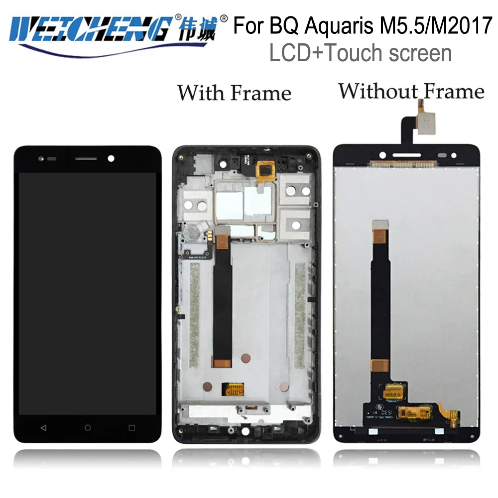 

For BQ Aquaris M5.5/BQ Aquaris M2017 LCD Display With Touch Screen Digitizer Assembly With Frame For BQ M5.5 LCD Panel Tactil