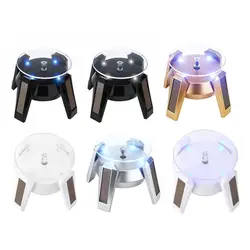 Hot Sales Airship UFO Rotating Display Stand 360 Degrees Solar Dual Use Automatic Turntable for Showcase