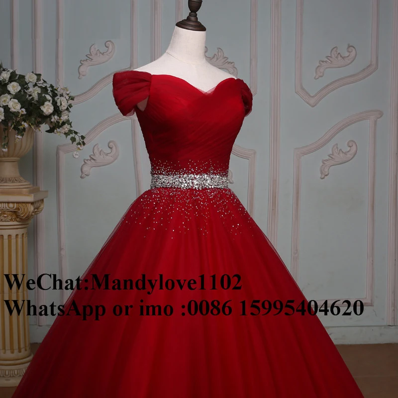 푹신한 볼 가운 Quinceanera 드레스 2022 파란색 된 크리스탈 달콤한 16 년 생일 파티 가운 레드 Vestido 드 15 Anos 뜨거운 판매