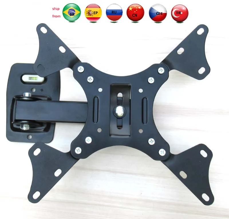Suporte de parede para tv led, 10 polegadas, 24 em, 30 polegadas, giratório, lcd, plasma, braços articulados