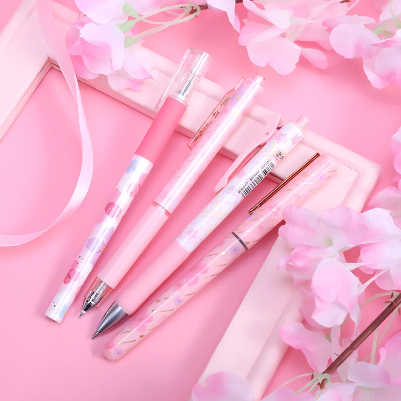 

M&G Sakura Blossoms 0.5mm Rollerball Pen Cute Gelly Roll Gel Pens Quick-Dry Ink Fine Signature Pen School Office Gift Stationery