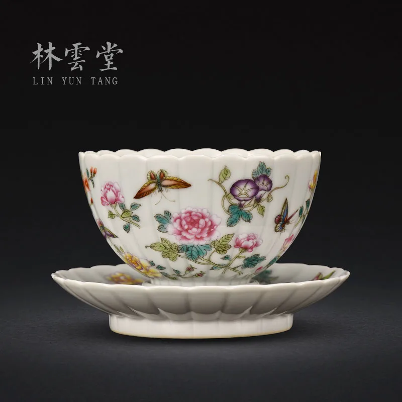 

Lin Yuntang pastel recent masters cup high-grade sample tea cup jingdezhen kung fu tea cups of tea