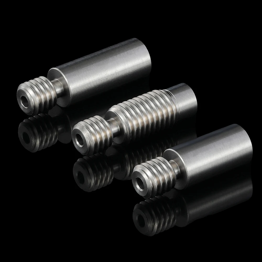 3DSWAY 3D Printer Parts Titanium Alloy Heatbreak Smooth Throat M6 M7 Thread Heat Break E3D V6 Hotend Heater Block Nozzle 1.75MM