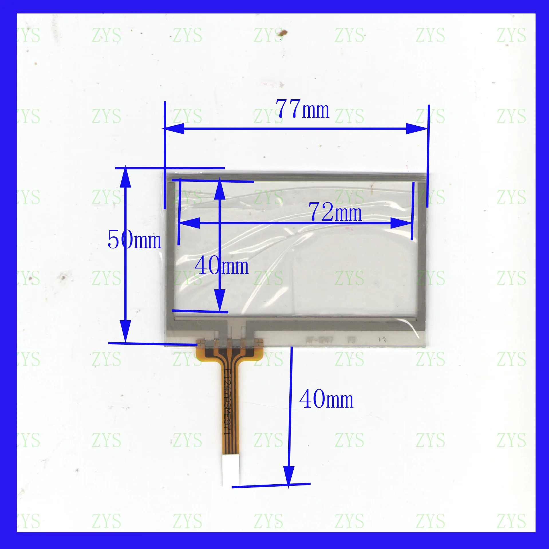 

ZhiYuSun 10PCS/LOT AF1247 77*50mm Touch screen senso industrial control 77*50 Resistance screen AF 1247 For gps car