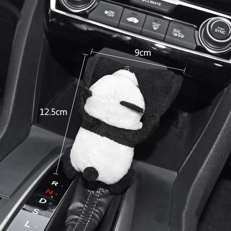 Cute Cartoon Panda Doll Car Seat Headrest Neck Pillow Support Soft Plush Auto Seatbelt Cover Car Interior Accessories Quality