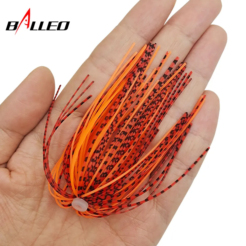 6 Bundles Silicone Jig Skirt 50Strands Per Bundle DIY Rubber Skirt for Spinner Bait Buzzbait Jig Lure Making Fishing Accessories - view 2
