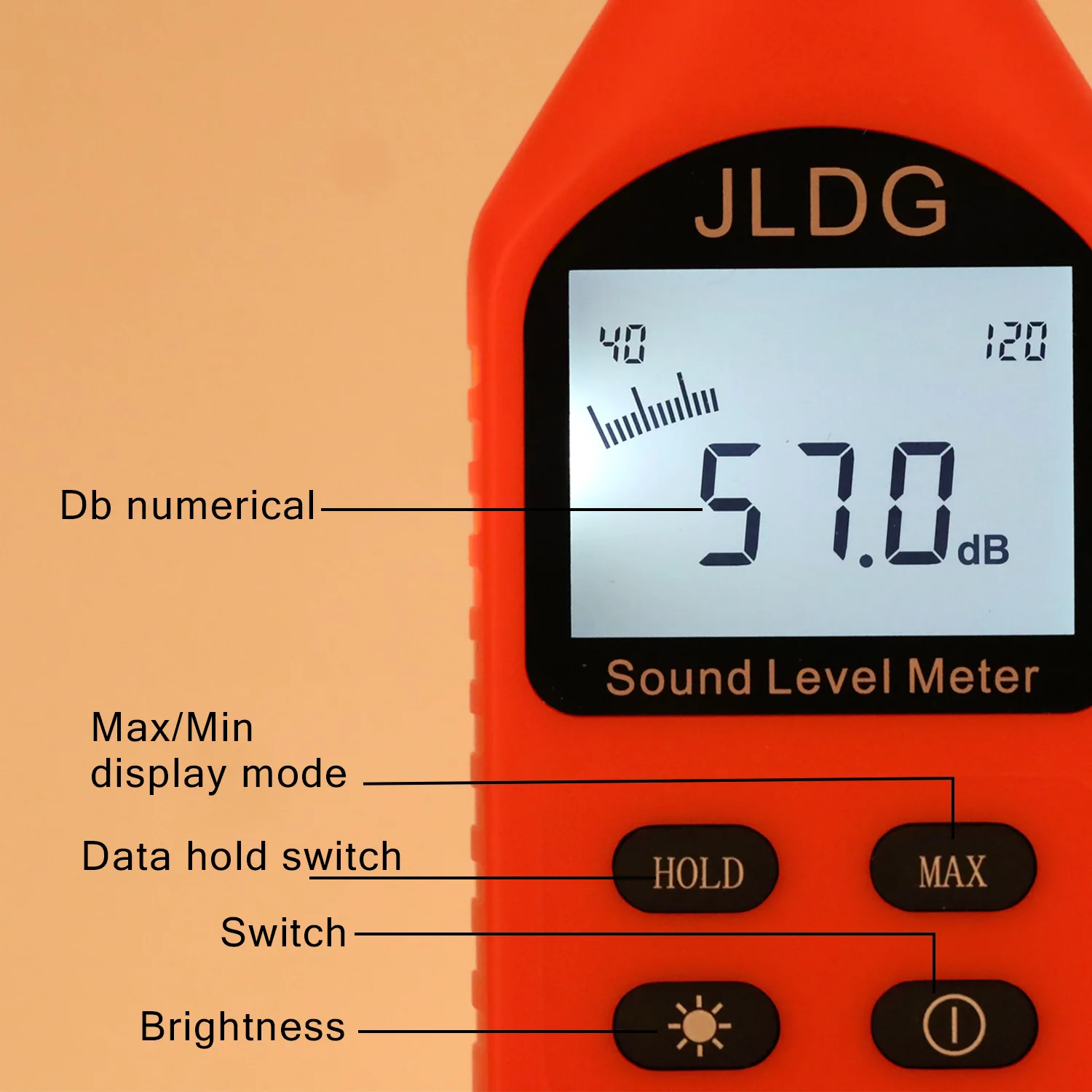 JD-105 عالية الدقة ديسيمتر الرقمية الضوضاء متر مستوى الصوت البيئي اختبار المحمولة الدقة كشف الضوضاء متر