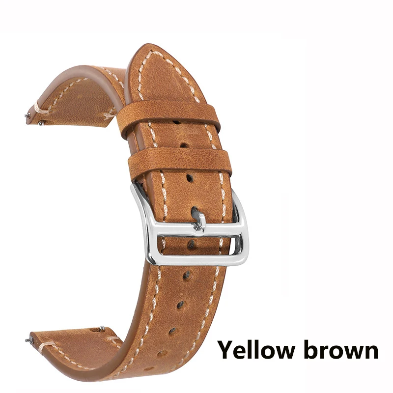 UTHAI Z84 Geniune High-end Leather Strap Fo Samsung Huawei Watch 20mm 22mm Watchband