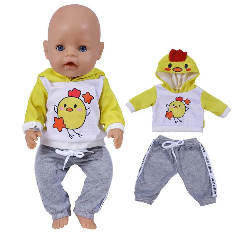 43 CM Baby Doll Clothes Pajama Set Jacket Coat 17 Inch Dolls Jeans Children Gift Toys Outfit
