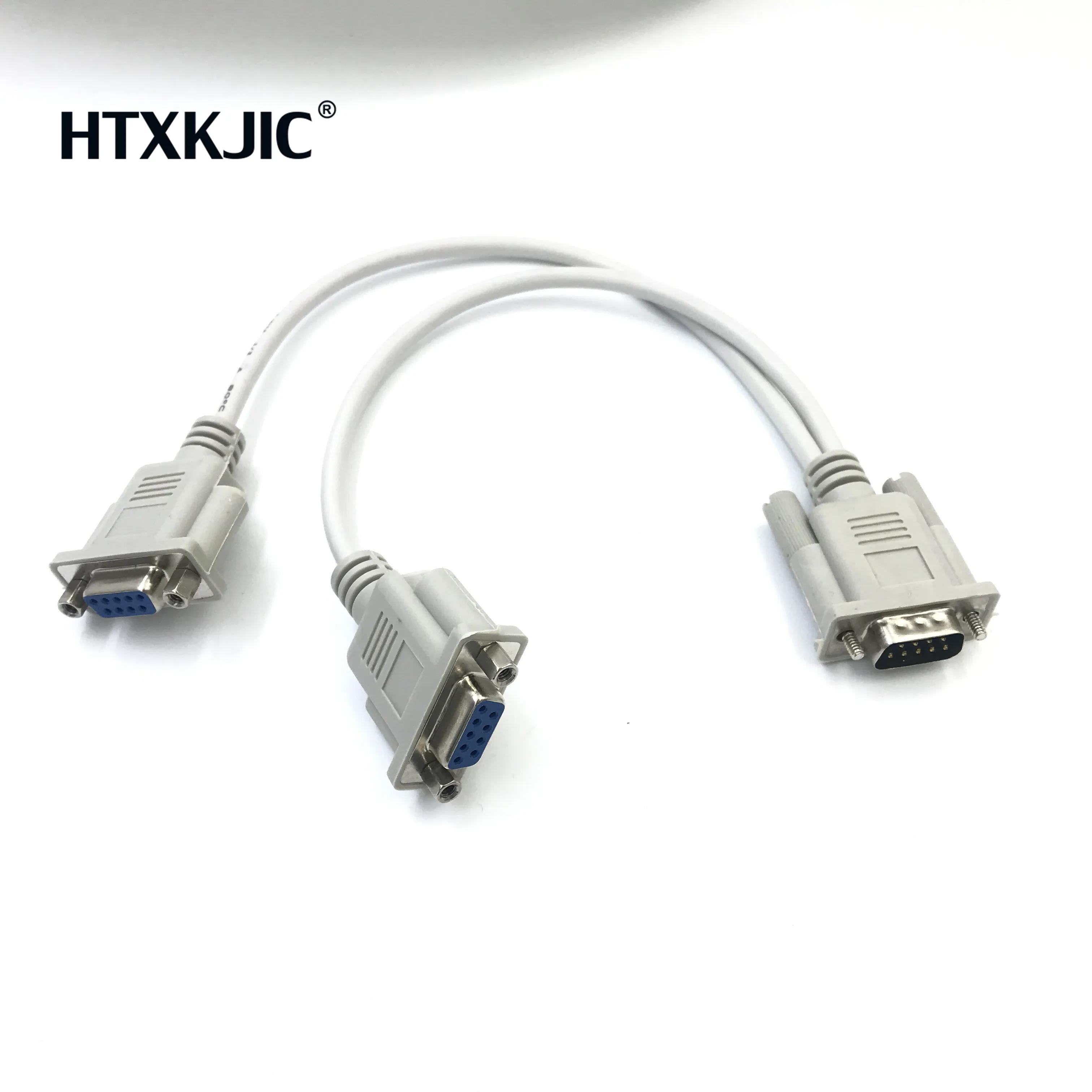 DB9 9Pin 1 to2 Rs232 Serial Cable Splitter Directly Connected COM 2 in 1 Data Cable Male to Femalefor Cash Register POS Display