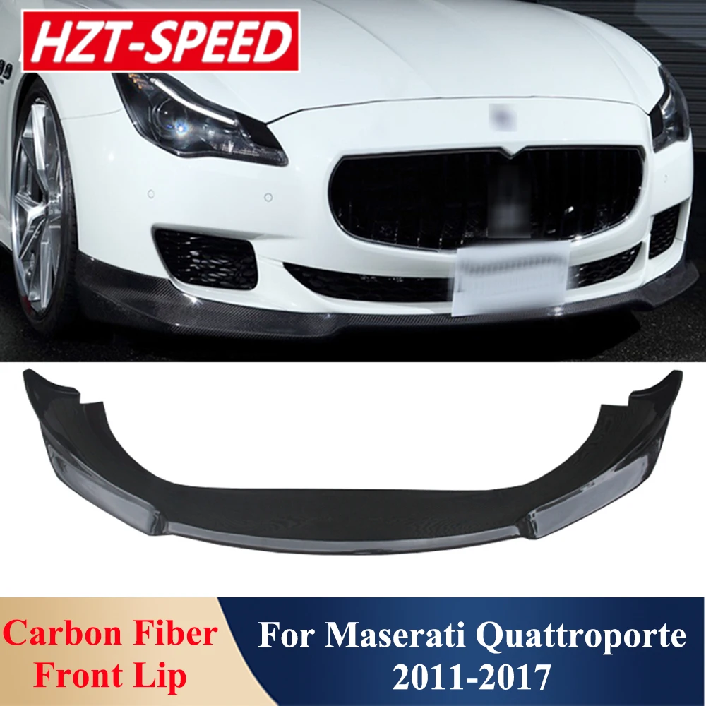 

Real Carbon Fiber Front Bumper Shovel Lip Diffuser For Maserati Quattroporte 2011-2017 Car Body Styling Part