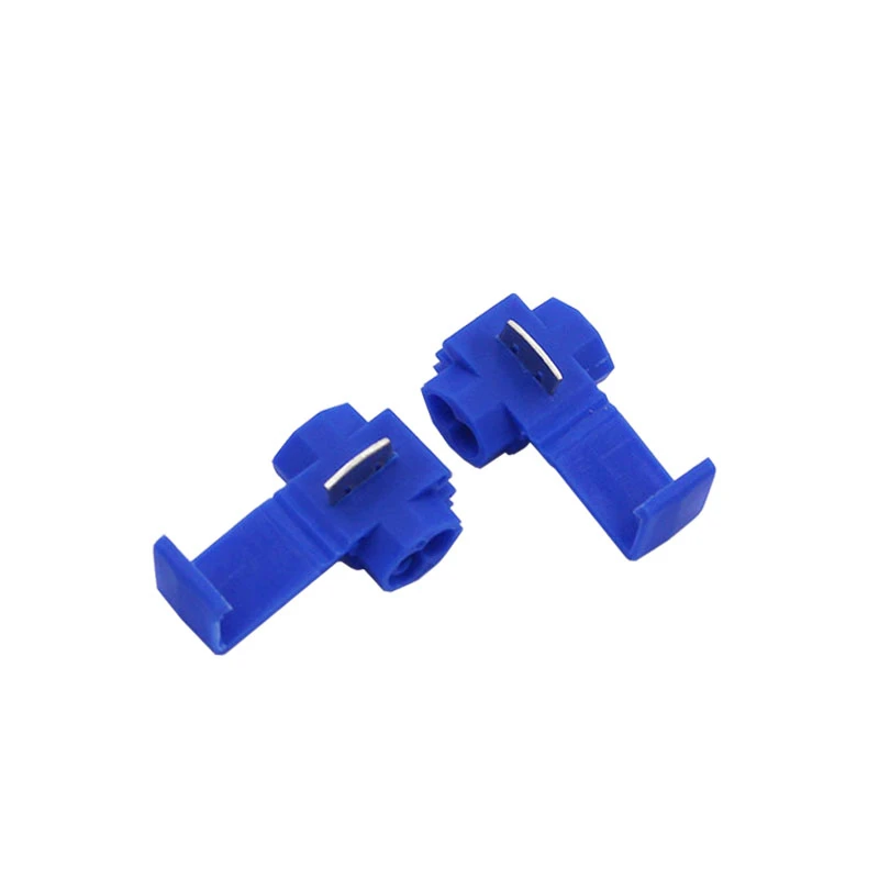 500Pcs Electrical Wire Cable Crimp Terminals Quick Splice Blue Electrical Cable Connectors Fast Lock Wire Terminals Crimp