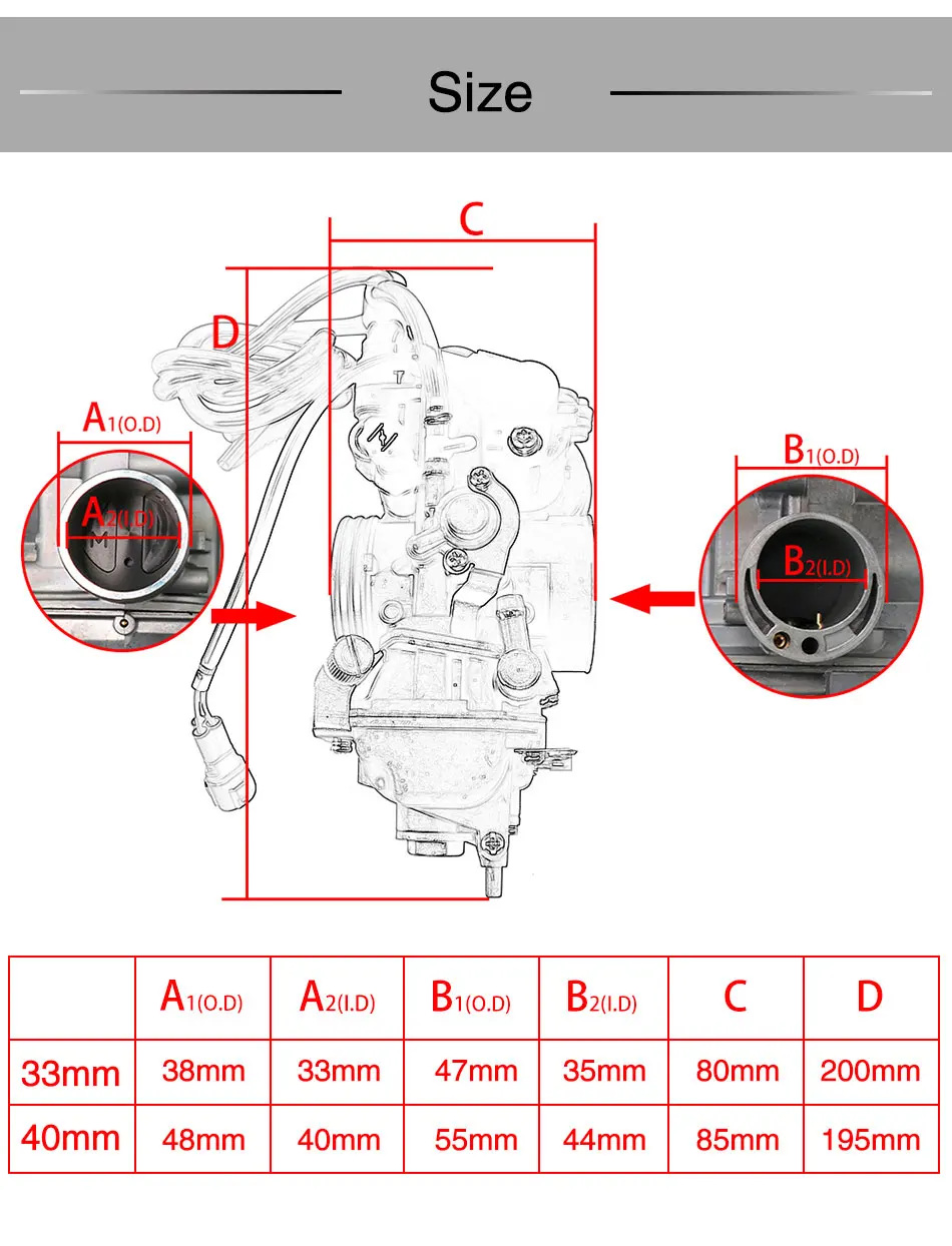 Alconstar- FCR Racing Carburetor Carb Carburetor For Honda CRF150R CRF250 CRF450 XR250 FCR Carburetor Original caliber 33mm 40mm