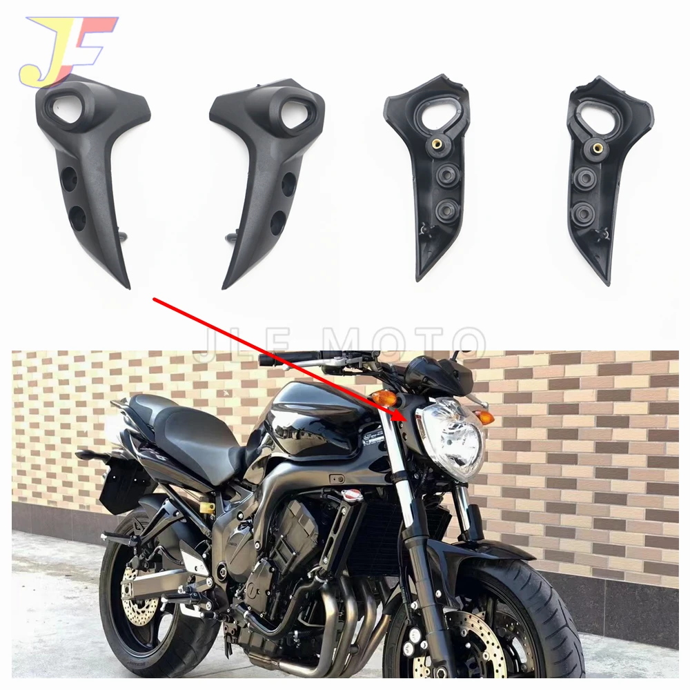 For Yamaha FZ6 FZ6-N FZ6N NEW Black Bracket Headlight Upper Side Motorcycle Parts Plastic 2004 2005 2006 2007 2008 2009 FZ 6N　