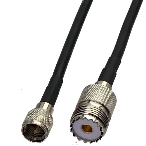 1 Uds Cable RG58 UHF SO239 conector hembra a Mini conector macho UHF adaptador de puente Coaxial RF recto nuevo 6 pulgadas ~ 10 pies