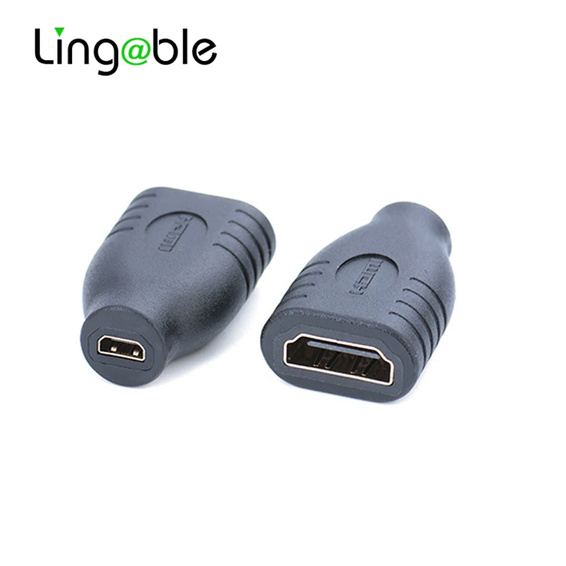 Lingable HDMI Female to Micro HDMI Female Adapter HDMI  A to D Connector Converter Extender for Tablet Camera