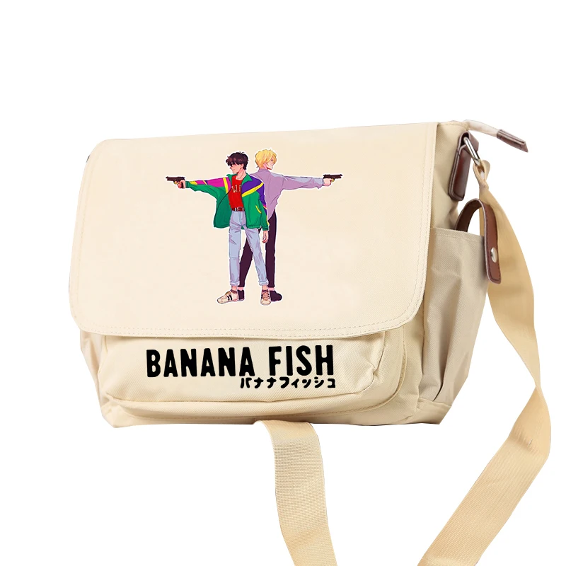 Anime Banana Fish Crossbody Bags Travel Adjustable Shoulder Bag Students Bookbag Oxford School Daypacks Boys Messenger Bag