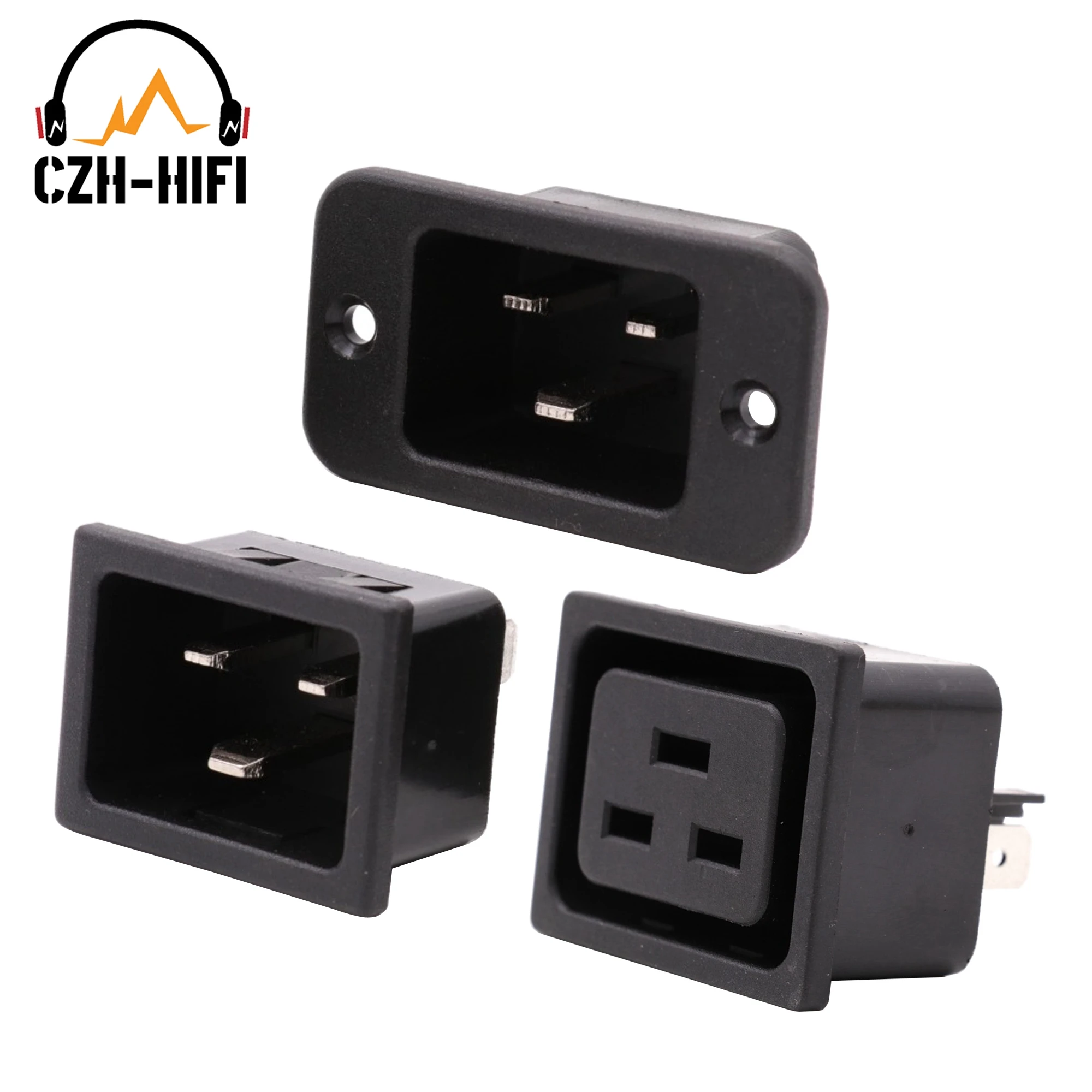 1PC Power Socket  IEC320 C19 C20 Mains AC Female Male Power Cord Inlet Jack Socket Receptacle Connector AC250V 16A CCC CE DIY