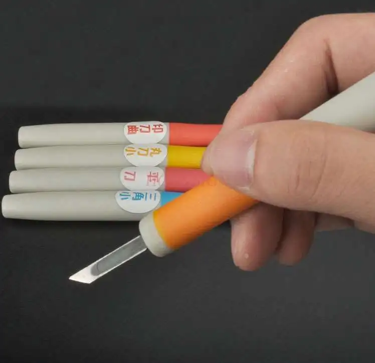Rubber stamp carving knife flat blank white carving knife woodcut