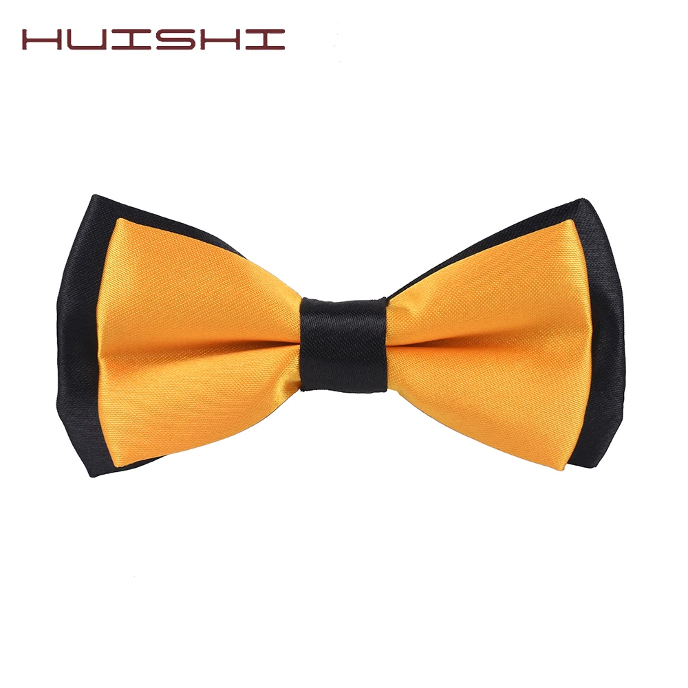 HUISHI คลาสสิกเด็กชุดสูท Neckwear เด็กทารกเด็กแฟชั่นสีทึบ BowtiE Chlidren อุปกรณ์เสริม Two Tone Bow Tie