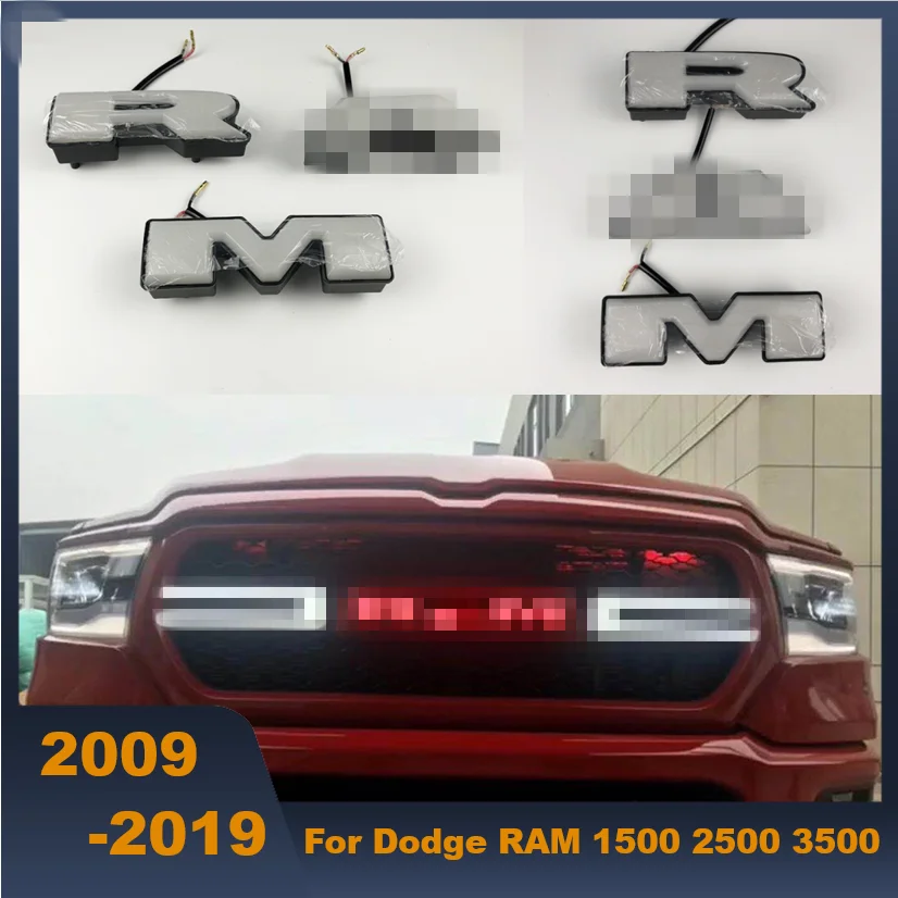 Car Front Grill LED Light Car LED Letters RAM Logo Letters For Dodge RAM 1500 2500 3500 2009-2019