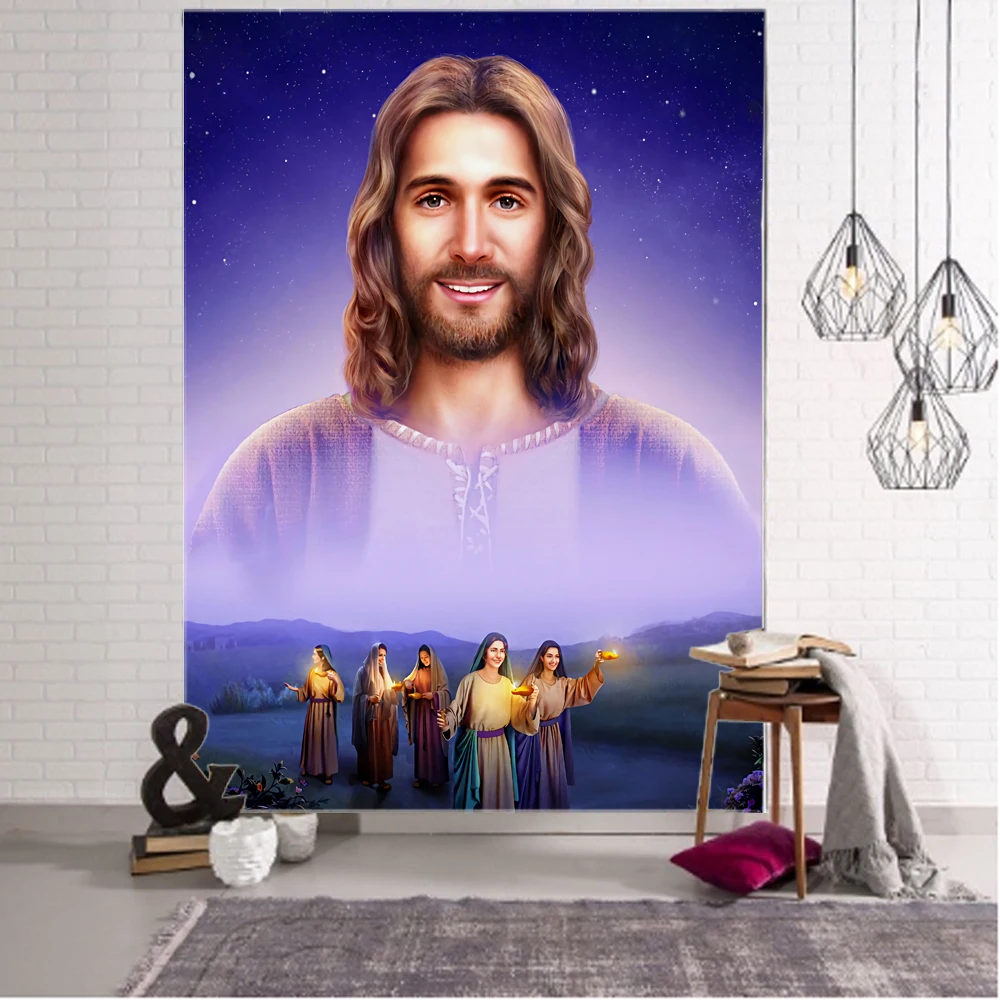 

God Jesus Faith Decoration Tapestry Mandala Witchcraft Tapestry Bohemian Hippie Wallstry Tapestry Tapestry Hanging Church Living