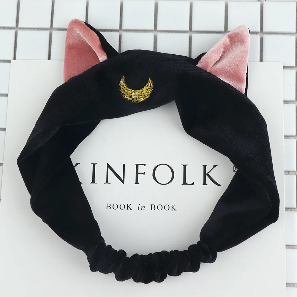 1 Pcs Lovely Cartoon Sailor Moon Hair Band Women Girls Makeup Hair Accessories Delicate Cat Molding Headwear